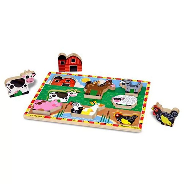 Продукт Melissa and Doug Ферма - Дървен пъзел  - 0 - BG Hlapeta